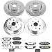 Power Stop Brake Kit For 2015-2020 Subaru WRX [Application Specific] - Front and Rear Z26 Carbon Fiber Brake Pads with Drilled and Slotted Brake Rotors Replacement, K6932-26
