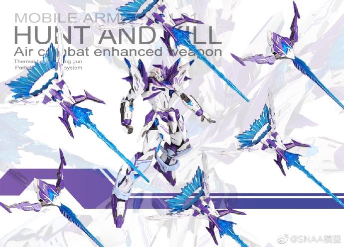 Miniatura 9 de Funtasy Planet Figuras de acción 1/100 a escala 1/100, kits de modelo para adultos, SNAA Star Soul Falcon XH-01, kit de modelo de Mecha para caza,