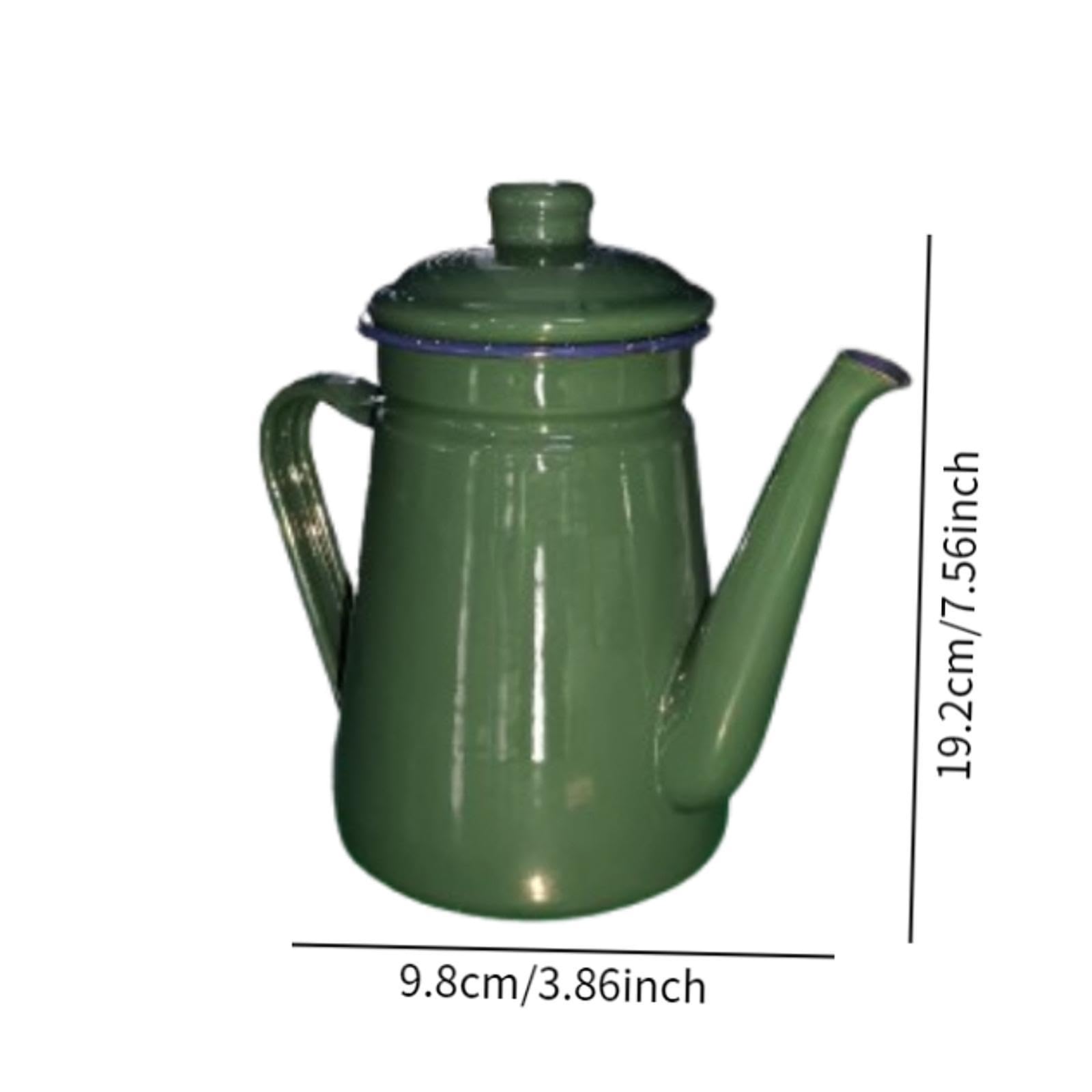 Cafetière, Bouilloire, Théière et Chauffe-Lait en Acier émaillé. pour Faire Bouillir Ou Infuser Le Thé, pour La Cuisine, La Maison, Les Réceptions et, Vert