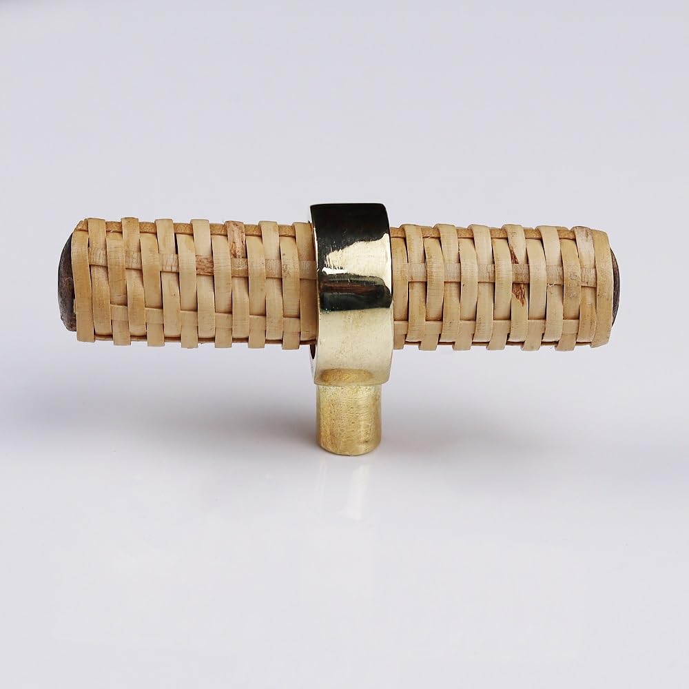 indian-shelf 6 pieces adjustable rattan cabinet knobs natural pulls t bar drawer pulls kids cabinet t bar knobs t bar pulls boho knobs wicker drawer knobs rattan drawer pulls rattan knob