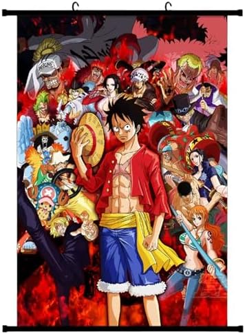 Anime Pirate Crew Fabric Poster 16x24Inch One Stawhat Crew Piece Wall Scroll – Adventure Fantasy Wall Hanging for Bedroom & Gaming Room Decor image 5