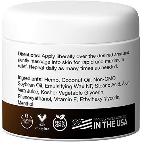 Medical Miracles Hemp Relief Cream - Ideal for Arthritis, Neuropathy, Muscles, Joints, Neck, Back, Elbows, Hands, Feet, and Knees - Proudly Made in USA (3000mg) - Image 3