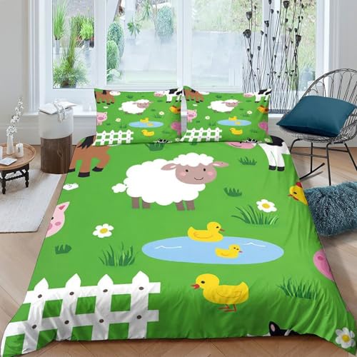 Housse de Couette Respirante Anti-Transpiration Parure de Lit 3D Fermeture Éclair 200x200 - 4