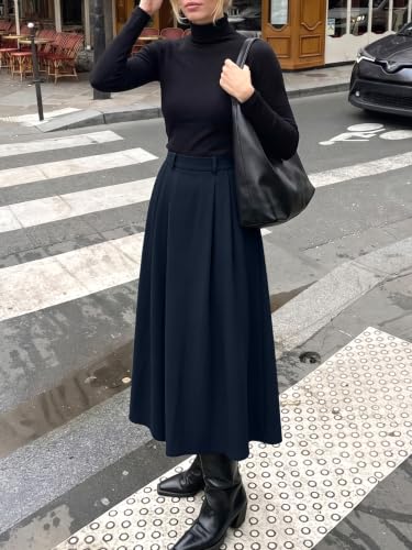 Image of Casly Lamiit A-Line Midi Skirts for Women Business Skirt