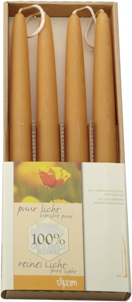 Beeswax Dinner Candles in a box (B24)