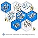 Becko US Stackable Puzzle Sorting Trays Jigsaw Puzzle Sorters with Lid Puzzle Accessory for Puzzles Up to 1500 Pieces, 8 Hexagonal Trays in White & Blue