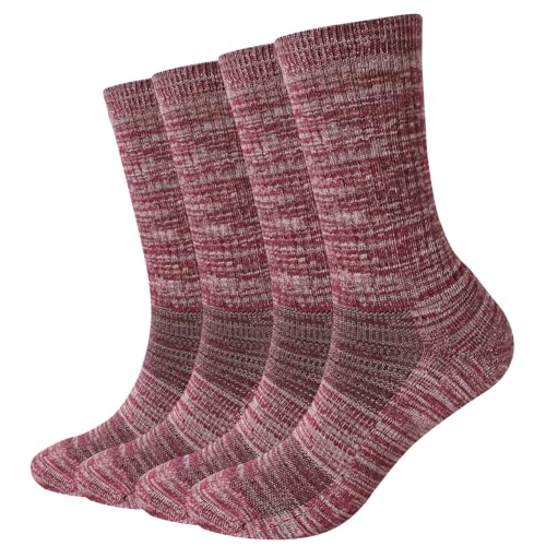 Image of EnerWear 4 Pack Women's Merino Wool Outdoor Hiking Trail Crew Sock