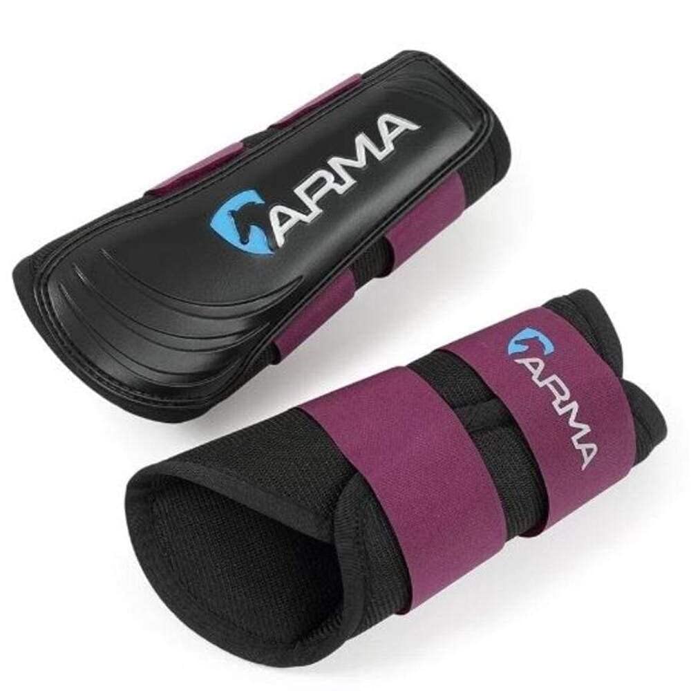 Arma Men's Plum - Brushing Boots For Horses (Cob Wide) (Plum), Cob Large
