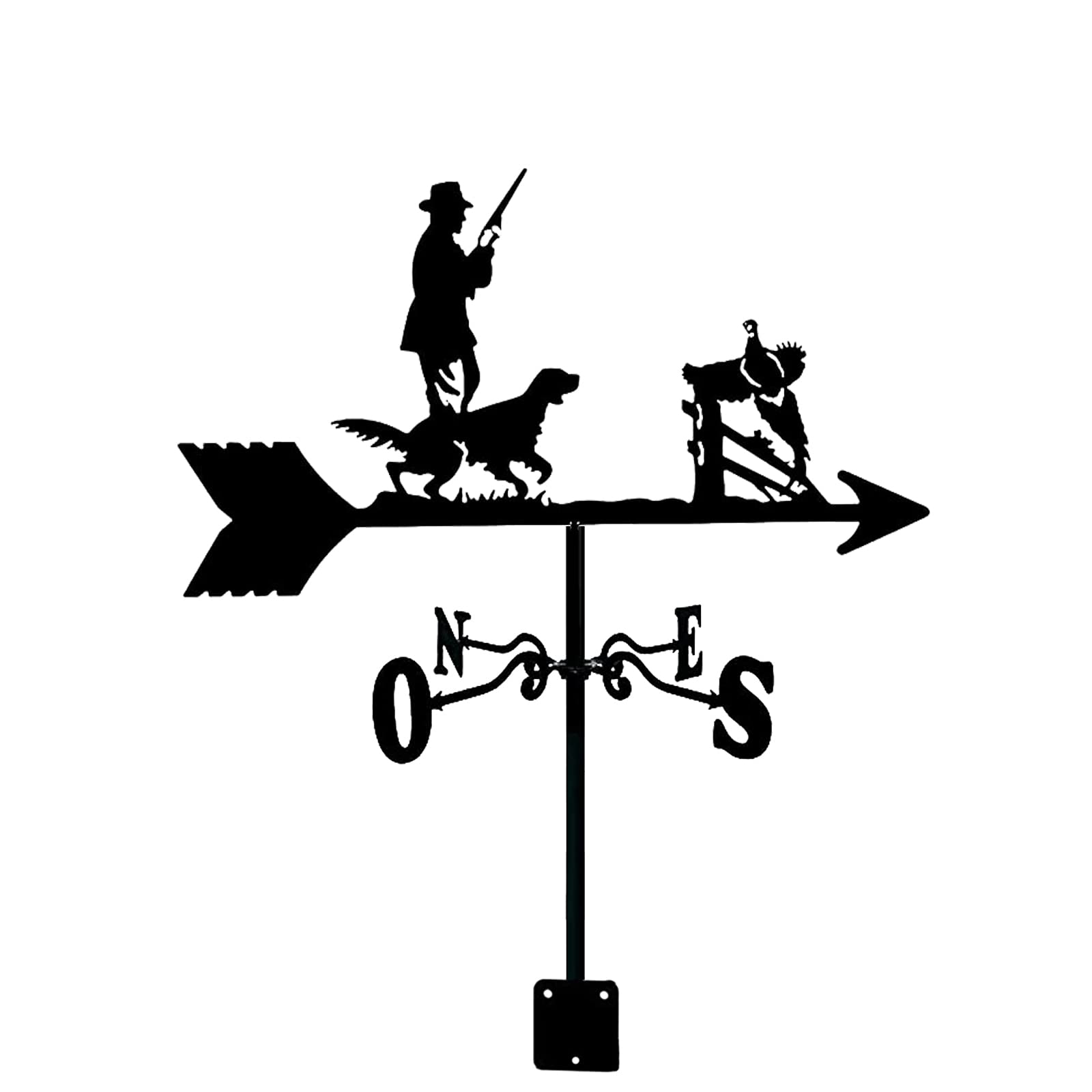 WIQUYBML Weathervane Garden Weather Vane Outdoor Roof Mount Swordfish Farmer Hunter Hound Shaped Decorations Wind Direction Indicators