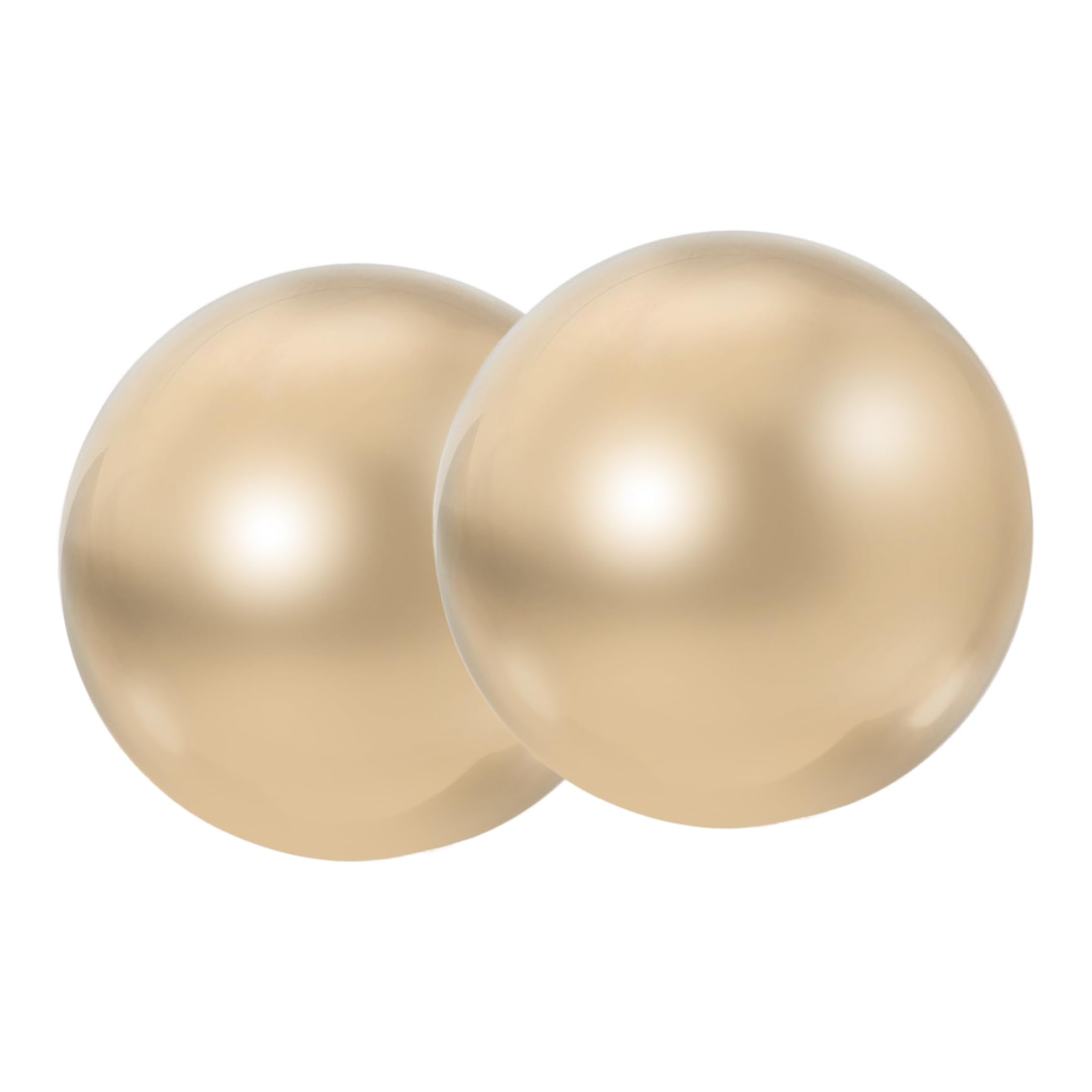 2 Stück Messing Massagebälle, Goldene Handgymnastikbälle, Glatt