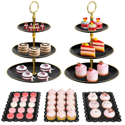 Recopilación de Exhibidor de cupcakes - solo los mejores. 41 Soporte Plástico para Cupcakes, Juego de 5 Base para Cupcake, Bandeja Servir en Niveles,Torre Postres Bandejas para para Bodas, Cumpleaños, Fiestas, Reuniones Familiares ,...