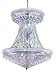 Elegant Lighting Primo Collection 28-Light Large Hanging Fixture Royal Cut Crystal with Chrome Finish