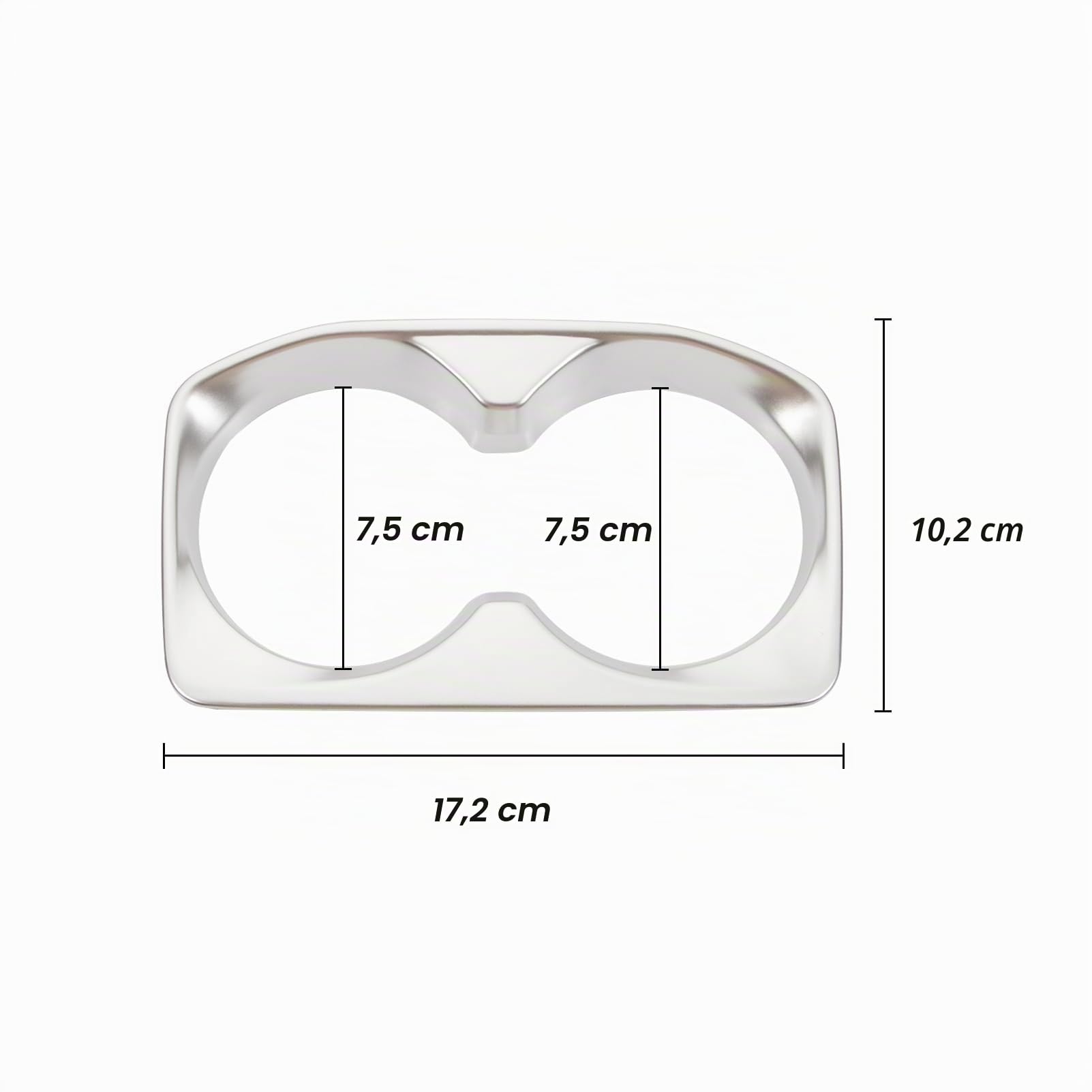 Interior Borde Decorativo Accesorios Interiores de Auto (Plata) para Portavasos ABS Mate para PG 3008 GT / 5008 2017-2022