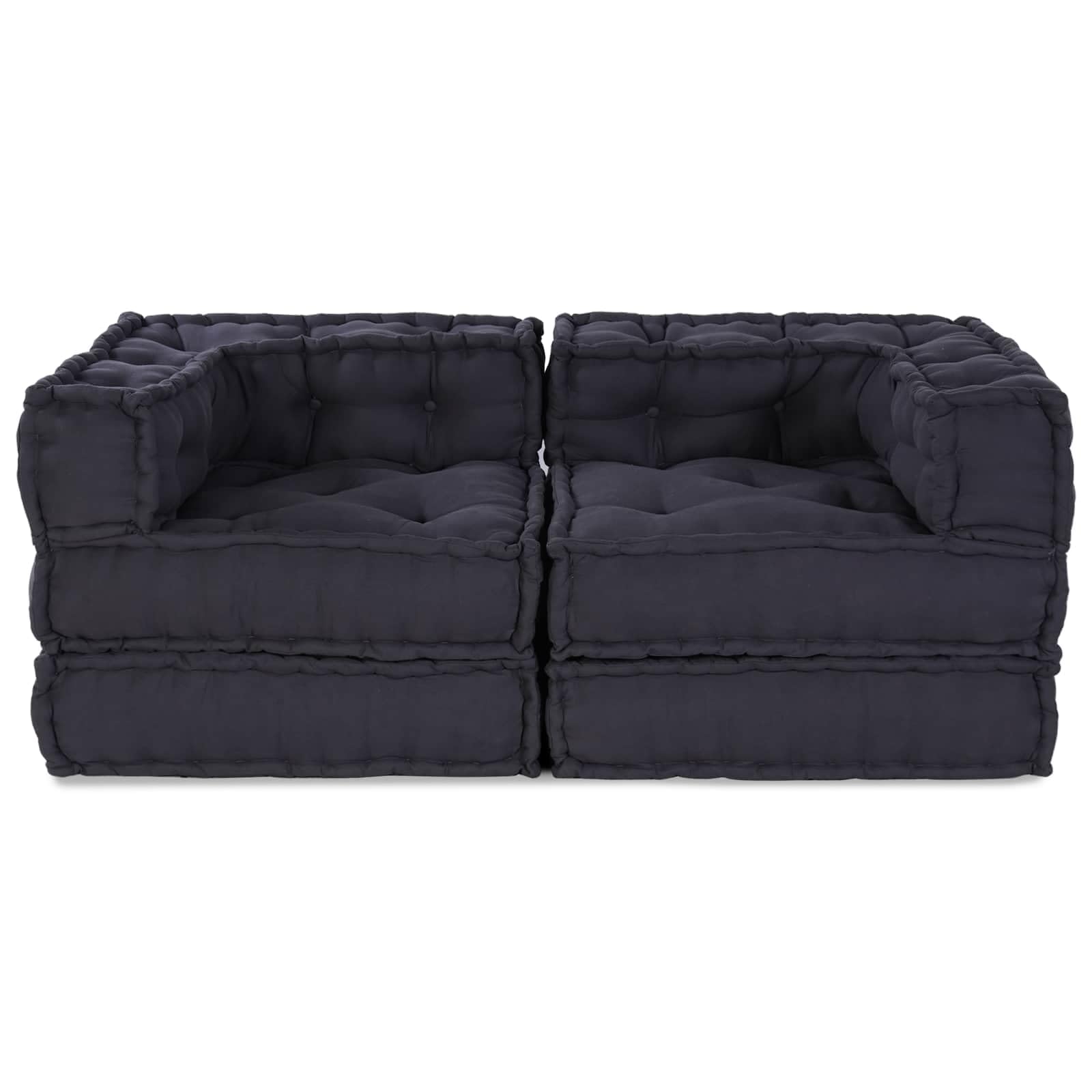 vidaXL Modulare Sofagarnitur 2 STK. Stoff Anthrazit 140 x 70 x 56 cm