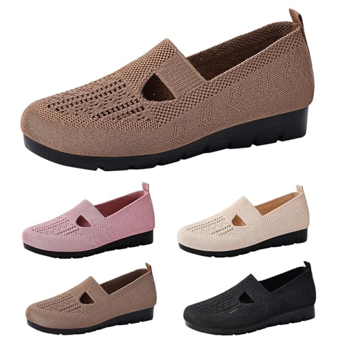 Women's Woven Orthopedic Breathable Running Shoes Soft Slip on Arch Support Walking Tennis Shoes Lightweight Non Slip Sneakers for Gym Workout Work2