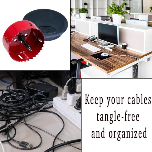 Œillets de bureau cache-trous avec scie cloche pour protection de câble - 6