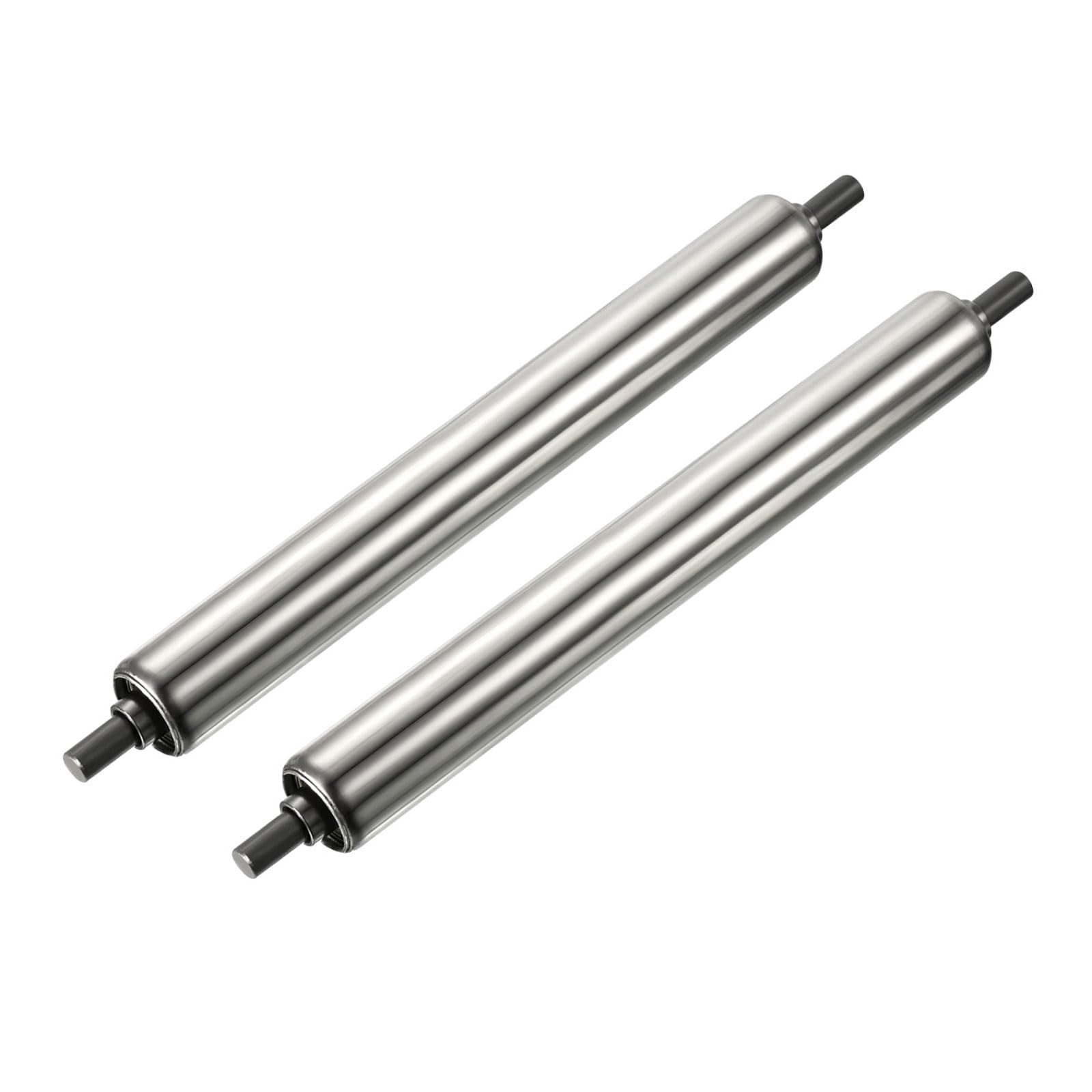 YOKIVE 2Pcs Rouleaux de Convoyeur, Rouleau en Acier Inoxydable de Remplacement | Mouvement Fluide, Idéal pour une Utilisation en Usine (Argent, 1 Pouce de Diamètre, 8 Pouces de Longueur)