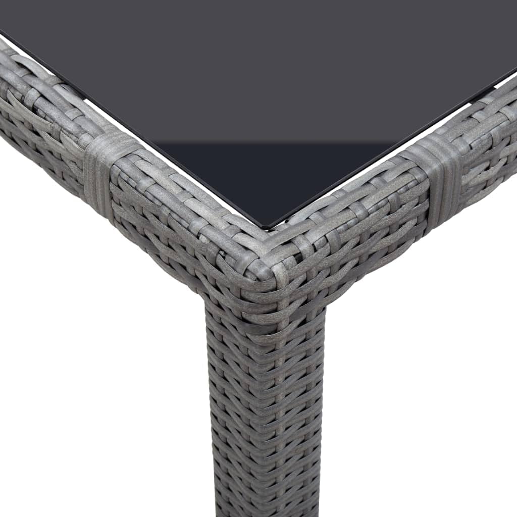 5 Piece Patio Dining Set,Backyard Decor,Party Furniture,Casual Table Chairs,Afternoon Tea Suit,Conversation Furniture,Perfect for Outdoor Garden, Lawn, and Backyard, Poly Rattan Gray