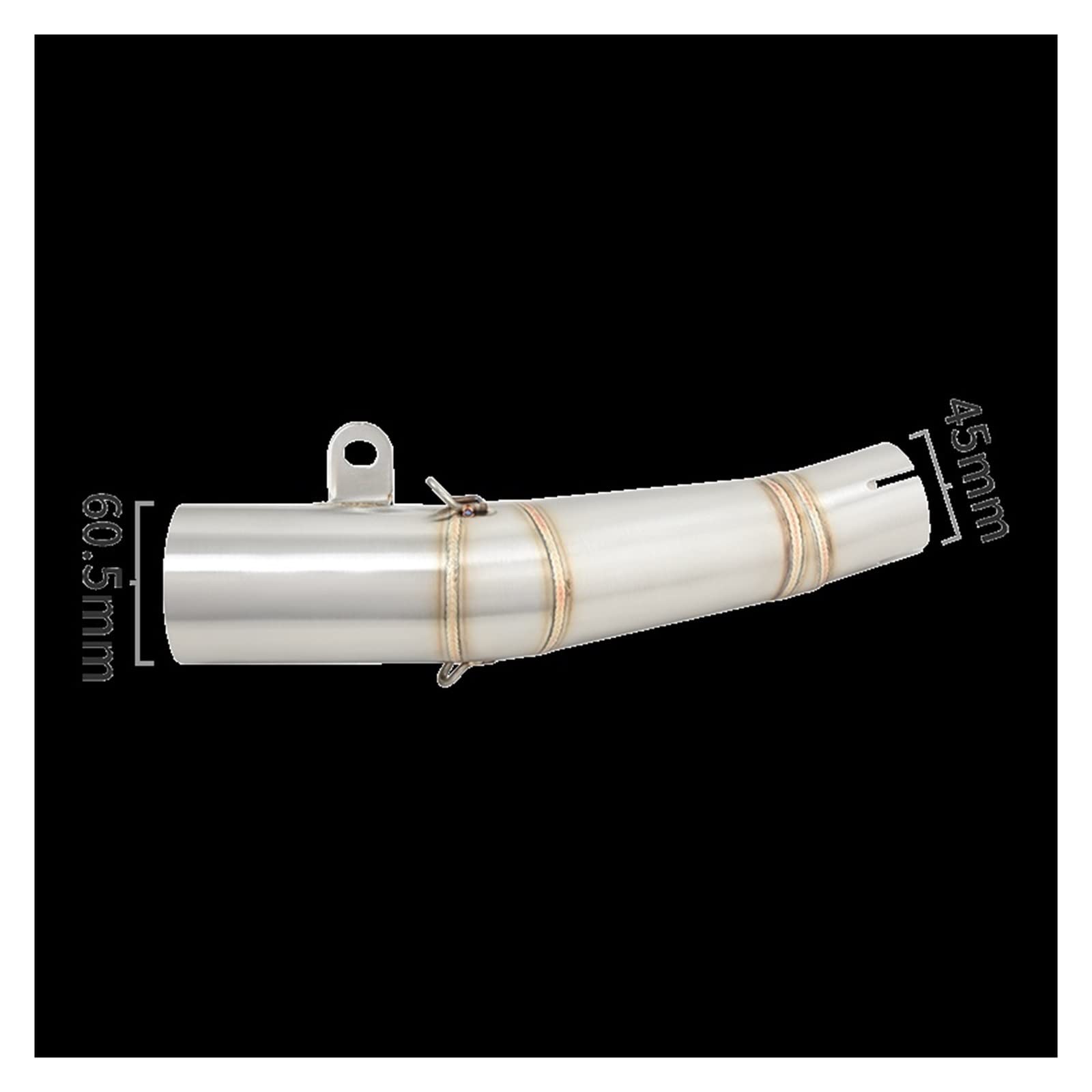 Escape Moto Tubo Deslizamiento para YZF R6 para YZF-6R 2006-2023 escape motocicleta tubo enlace medio modificado conexión silenciador 60mm Moto Tubo Escape Silenciador