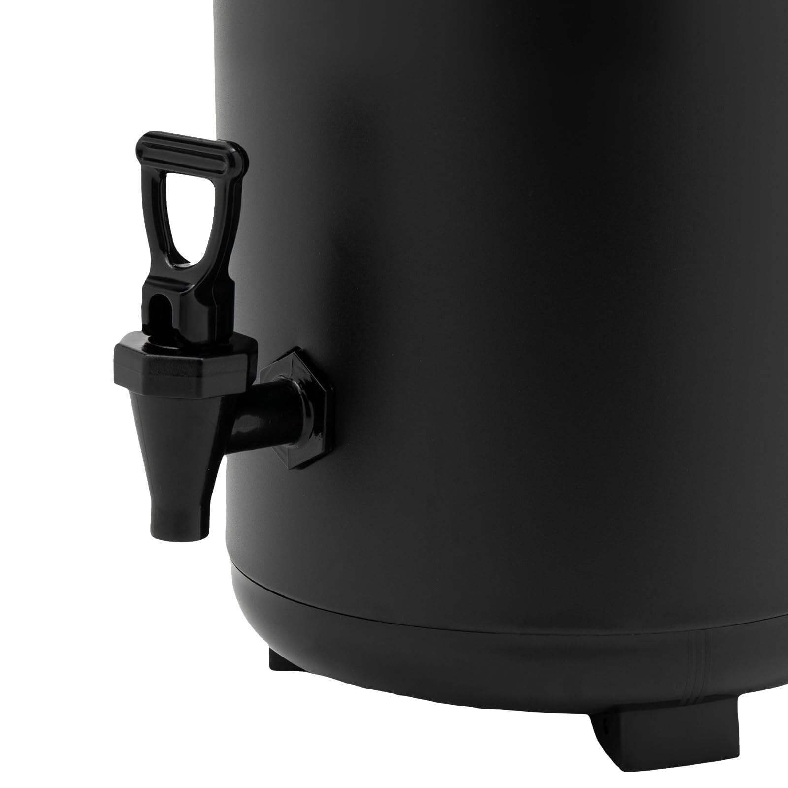 Izolowany dozownik na napoje Pojemnik na kawę z kurkiem i termometrem Dozownik napojów ze stali nierdzewnej z wodą i sokiem do kawy, herbaty(Black,2.1 Gal/8 L)