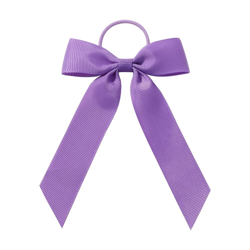 LATEAU Ribbon Bows 10PC Ribbon Hair Bows Elastic Ties Hair Accessories for Girls Toddler(1)