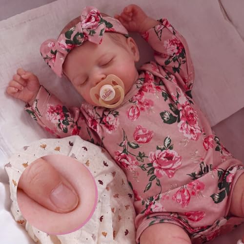 BABESIDE Lifelike Reborn Baby Dolls - 20 inch Cuddly Realistic Baby Doll Soft Body Sleeping Real Life Baby Dolls Girl with Accessories Gifts for Granddaughters Daughter Kids Age 3 + & Collection