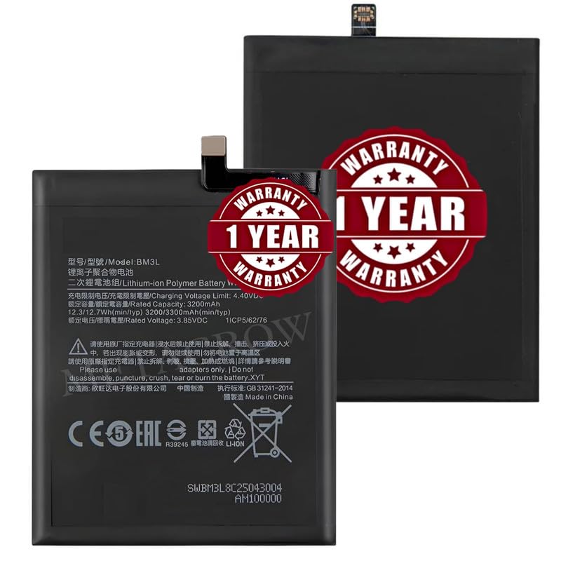 Image of Original BM3L Battery Compatible for Xiaomi Mi 9 (M1902F1G) - (3300mAh) - 1 Year Warranty JK1