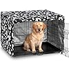 Dog Crate Cover 42 inch, Kennel Cover Fit for Dog Crate, Black/Paw