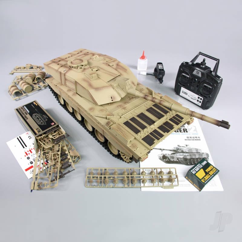 Henglong 1:16 US British Challenger 2 RTR RC Tank (IR, Shoots, Smokes & Sound)