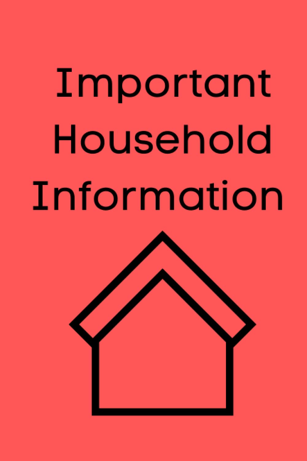 Important Household Information: Workbook Planner