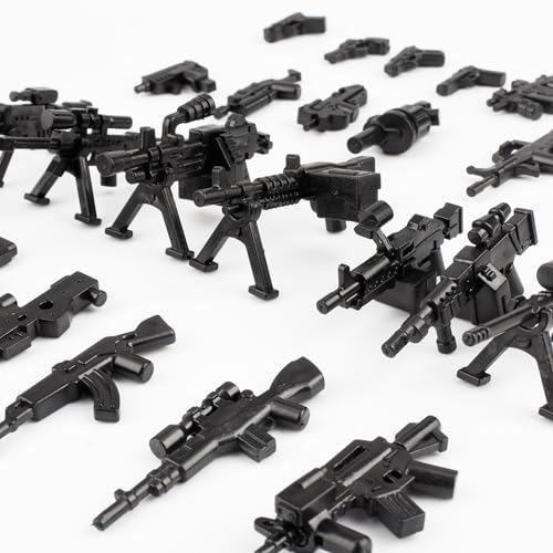 Image of Weapons Pack Military Weapons Accessories Chicken Gear Weapon Parts Toys Military Equipment Battle Blocks Bricks Compatible with Major Brand, 3 Years Old and up, Us Weapons(88pcs)