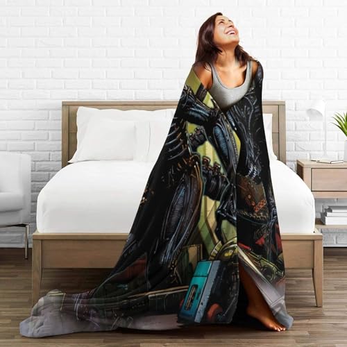 Mekqhfa BLACK-314 Ultra-Soft Micro Fleece Blanket Sintee-Alien-Xenomorph Fashion Print All Season Couch Sofa Warm Bed Throw Blanket 40 Inchx30 Inch thumb #5