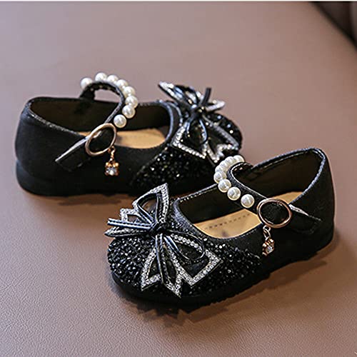 Toddler/Little Kids Girl's Dress Mary Jane Ballet Flats Bow Flower Girl Wedding Party Ballerina Flat Glitter Sequins Rhinestone Princess Shoes3