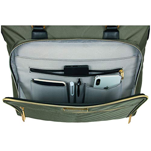 Image of KENNETH COLE Reaction Chelsea Quilted Chevron 15 inch Laptop & Tablet Business Tote With Removeable Shoulder Strap | Quilted
