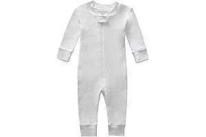 Soft and Cozy White Newborn Sleeper: Organic Cotton Comfort