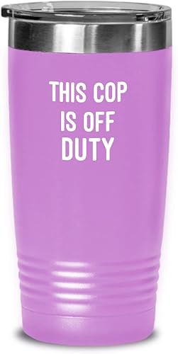 This Cop Is Off Duty Tumbler Funny Gift For a Cop 20oz, Magenta