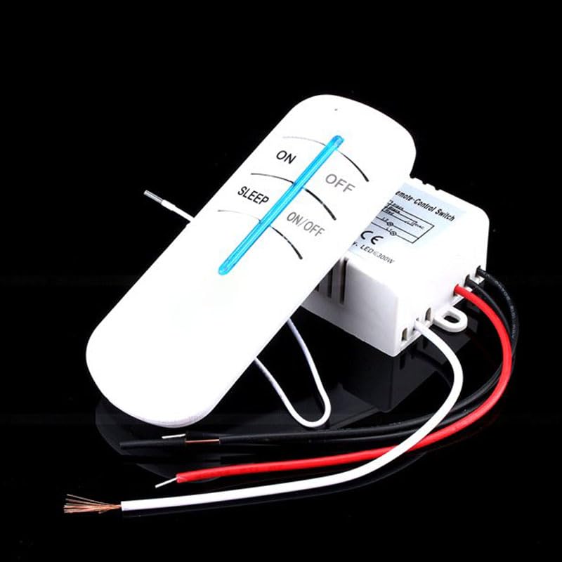 Retoo Interruttore con Telecomando, Interruttore wireless ON/OFF 220V, Comando a Distanza Portata 30m per Lampada Luce, Ricevitore Radio da Paretec Controller Trasmettitore, Parete Senza Fili