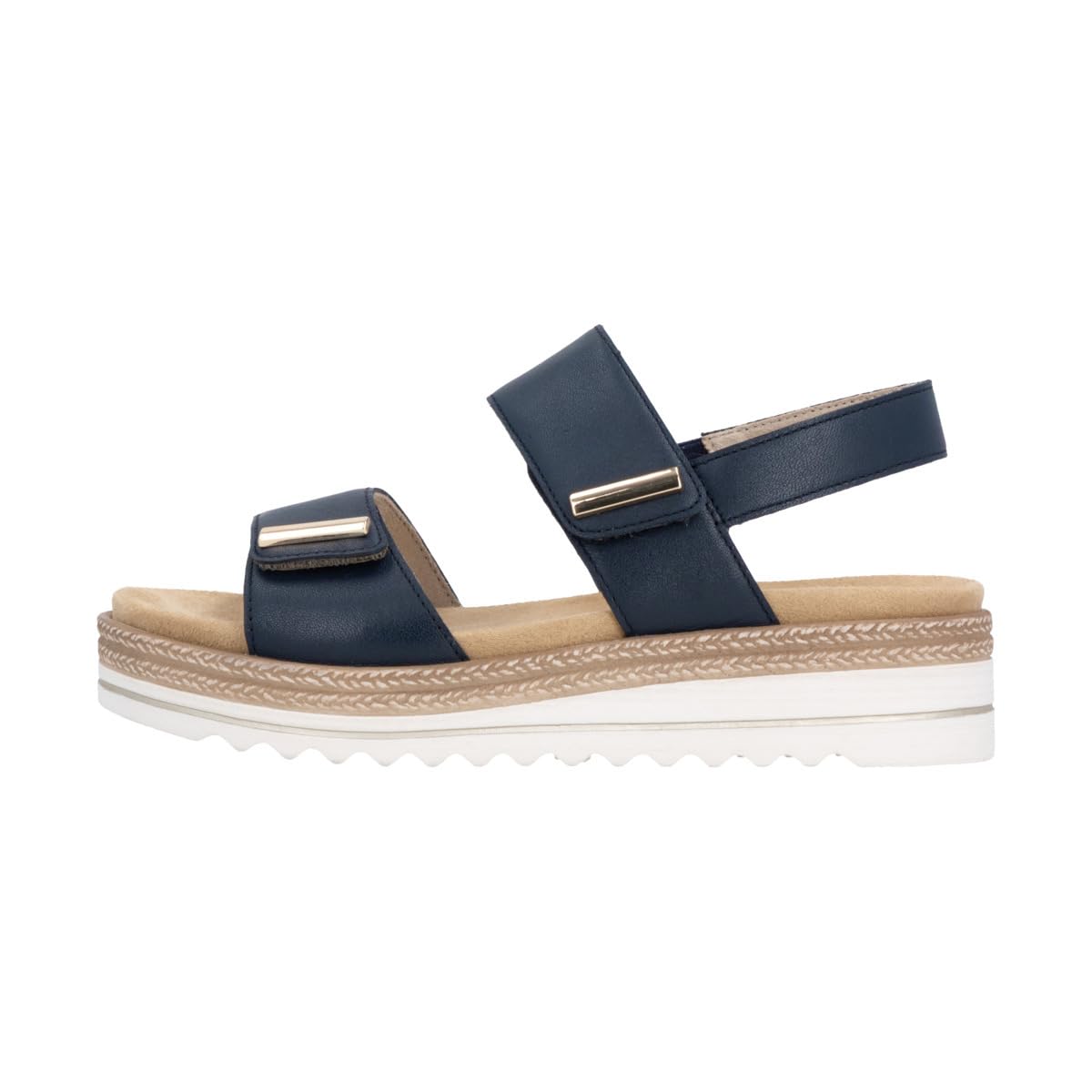 Remonte Women's D0Q59 Wedge Sandals, Blue, 37 EU