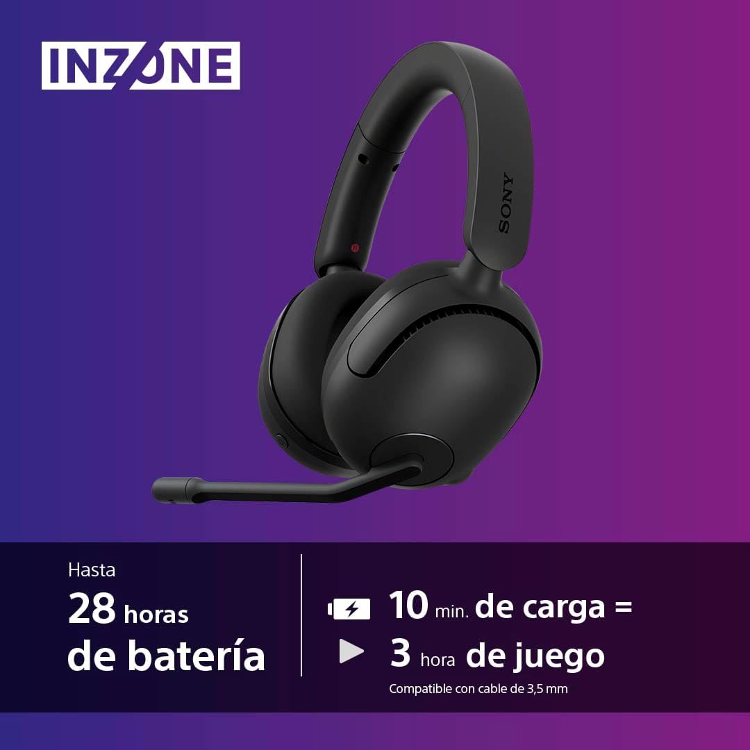Sony INZONE H5 – Auriculares inalámbricos para Juegos, Sonido 360 Espacial para Juegos, Asiento cómodo, 28 Horas de duración de la batería, Baja latencia, micrófono Compatible con AI, PC y PS5 6