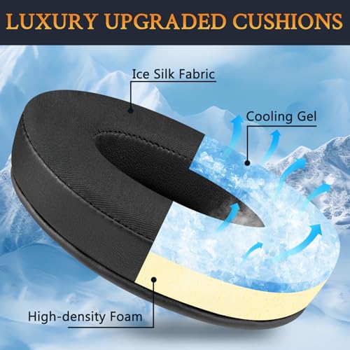 Image of SOULWIT Replacement Earpads for HyperX Cloud Stinger Core Wireless /CloudX Stinger Core (Wired /Wireless) /Cloud Stinger Core 7.1 Headsets, Ear Pads Cushions with High-Density Memory Foam - CG Black