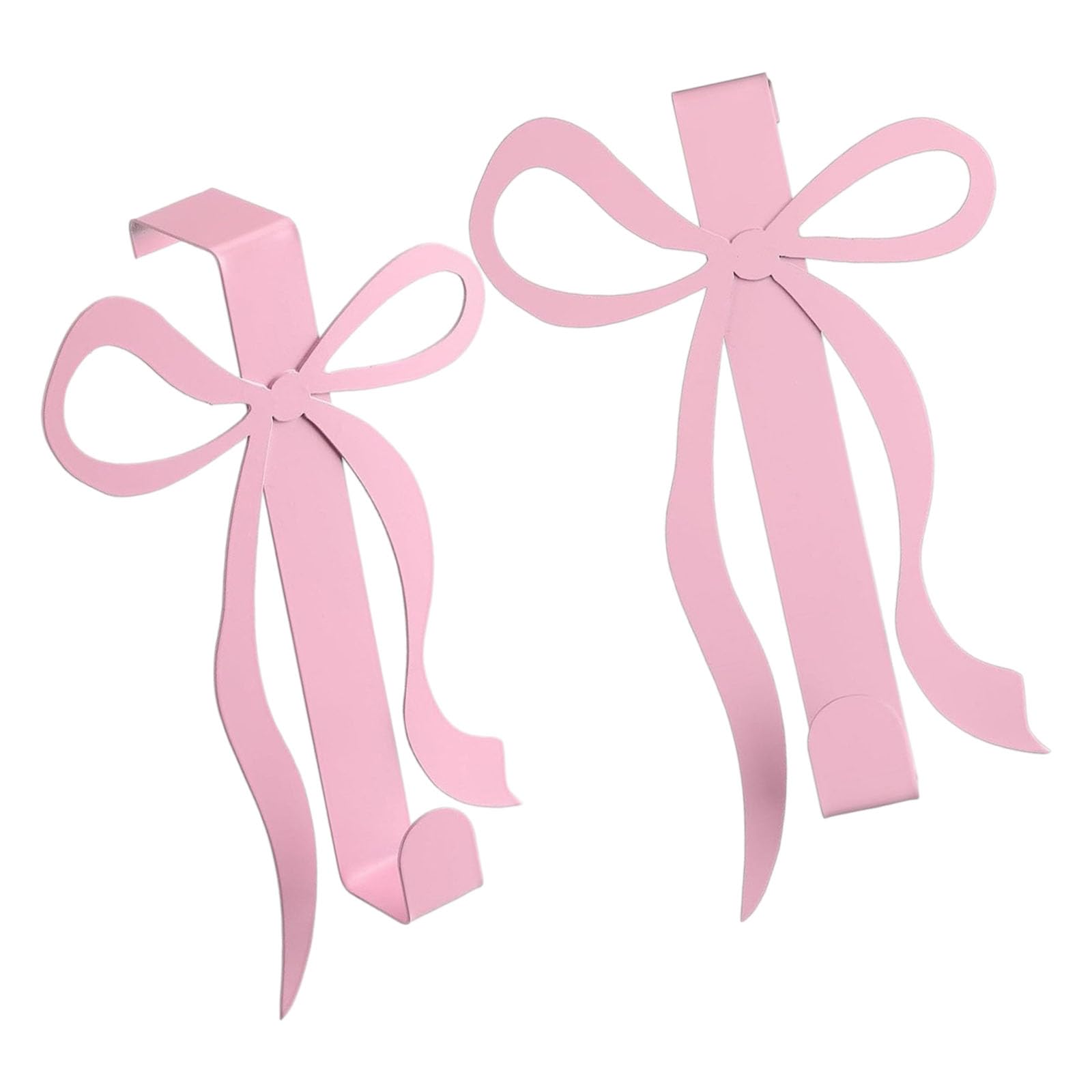 our fave of 2 Practical Hanger Metal Over the Door Hooks with Bowknot Decoration for Home Organization Bend Door Hook