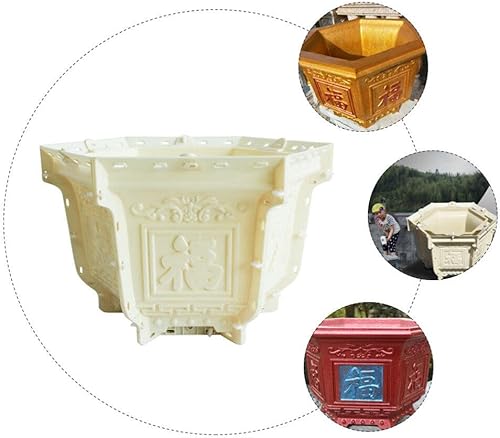 Miniatura 4 de Happyyami Decoración ligera para el hogar, maceta de flores, molde de cemento, arcilla de hormigón, molde de maceta para suculentas, molde hexagonal