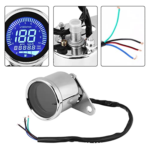 H-Come Universal Motorcycle Odometer Lcd Digital Speedometer Tachometer Gauges With Night Light Fit For Most Popular 12V Motorbike thumb #2