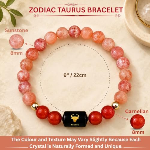 Image of Rashi Bracelet for Men & Women | Original Certified Healing Crystal for Confidence, Motivation & Positive Energy | Zodiac Bracelet for Men & Women | Astrology Gift For Everyone