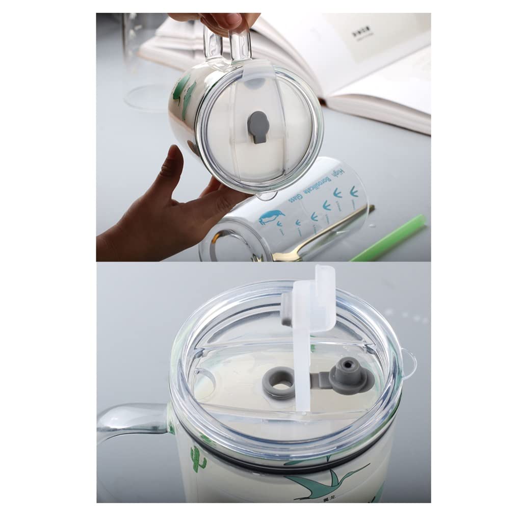 Taza medidora de Vidrio con Escala, Taza for Leche, Resistente a Altas temperaturas, for el hogar, Cocina, Hornear, Huevo batido, Taza medidora de Agua