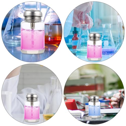 Botellas de vidrio rellenables transparentes de 100ml para almacenamiento multiusos liviano 4