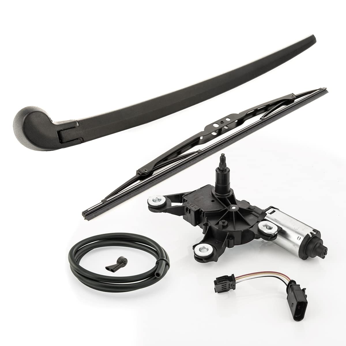 LST Scheibenwischer Heckwischermotor Wischer Düse Schlauch Set kompatibel mit VW Touareg 7P