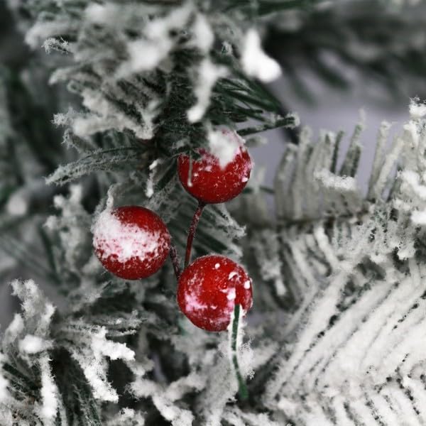 Árbol de Navidad nevado Blanco Decorado 180 cm