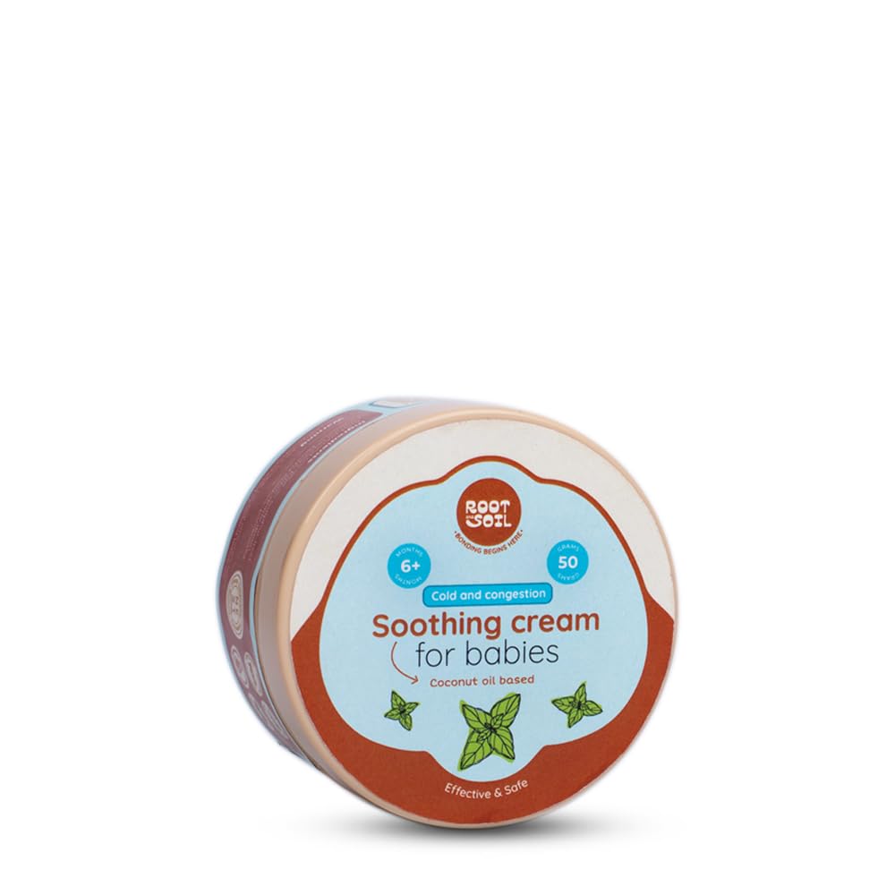 Root and Soil Calm & Comforting Chest Rub for Babies | 100% Natural Cold & Congestion Relief | Coconut Oil, Green Camphor & Mentha Arvensis | Paediatrician Tested | 50g | 6+ Months | Made in India-picture-14