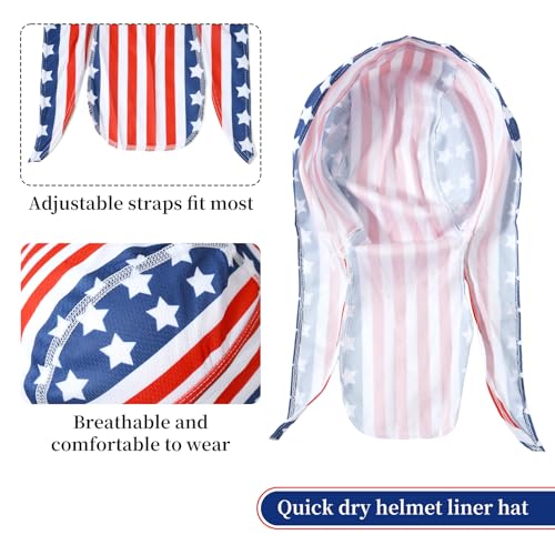 Image of DOCILA 3 Pcs Do Rags for Men Skull Cap Bandana Hat Breathable Helmet Linner Beanie